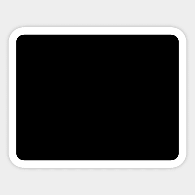 Plain Black Block Design Sticker by martynzero